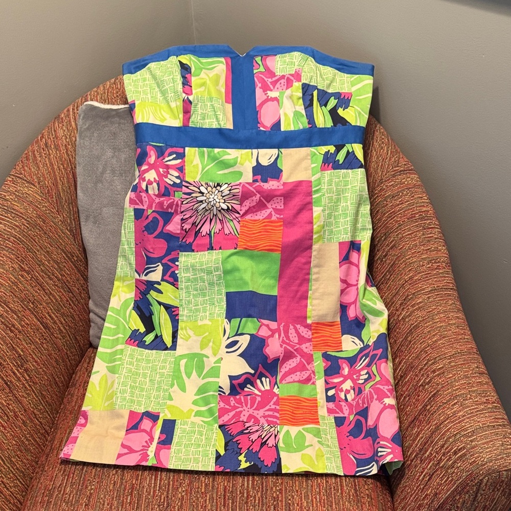 Lilly Pulitzer Strapless Dress - Vibrant Patchwork